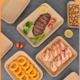 一次性牛皮紙方盤餐盒