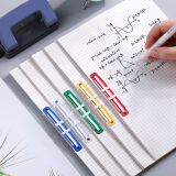 得力塑膠裝訂夾5548彩色【50套/盒】