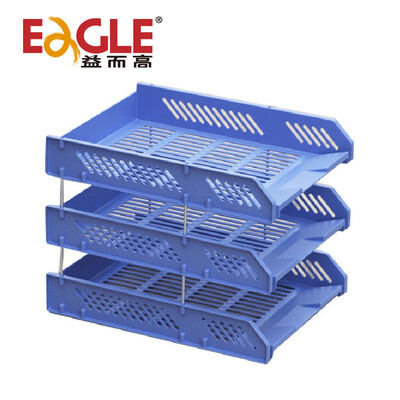 益而高(EaGLE)9323三層文件架(藍(lán)色)
