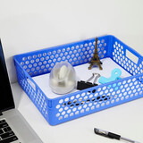 晨光（M&G）ADM95083 蜂窩形文件收納筐 不帶蓋 A4 藍色