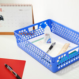 晨光（M&G）ADM95083 蜂窩形文件收納筐 不帶蓋 A4 藍色